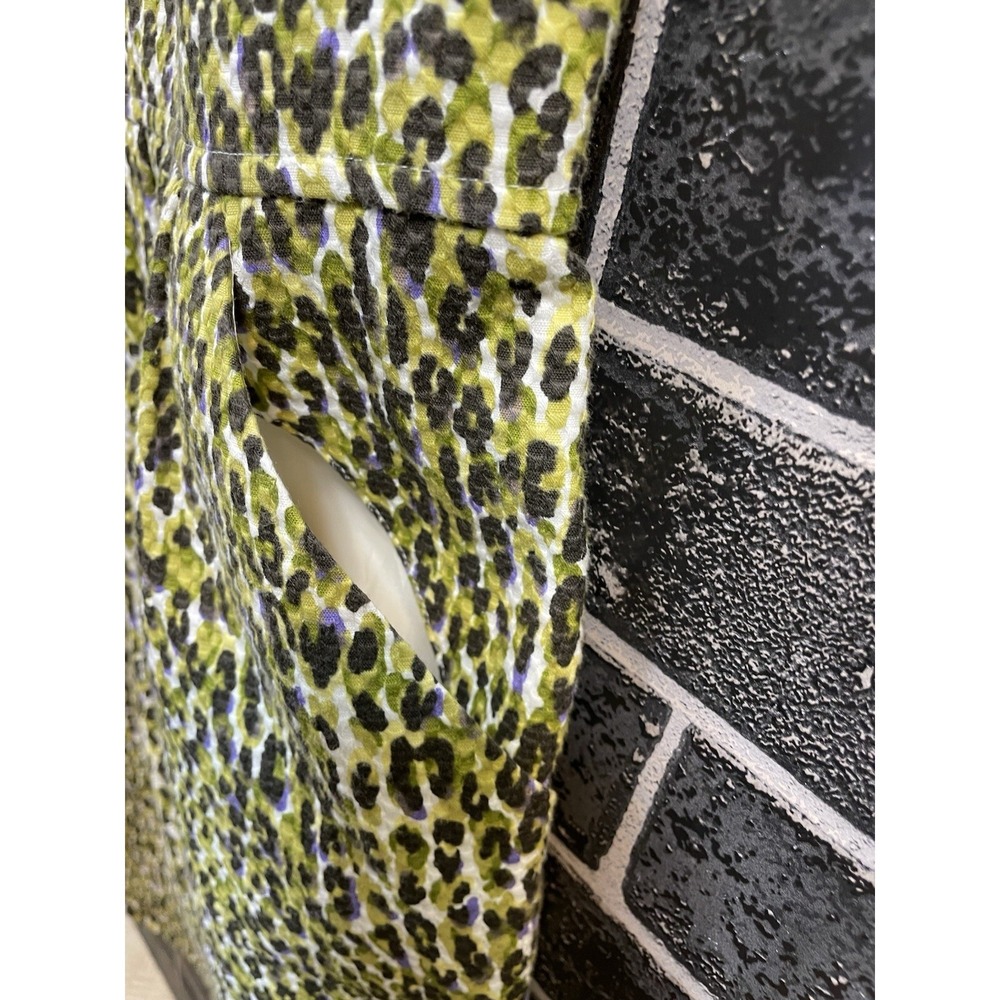 J. Crew Sheath Dress Size 6 Fabiola Leopard Print Sleeveless Pockets - Picture 4 of 9